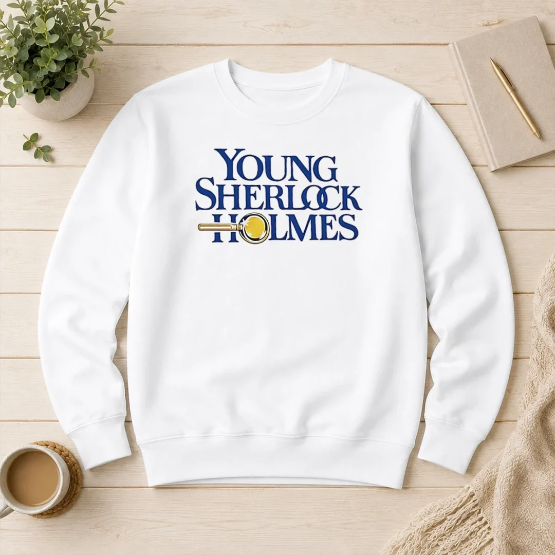 funny-young-sherlock-holmes-movie-logo-1985-film-sweater Funny Young Sherlock Holmes Movie Logo 1985 Film Sweater