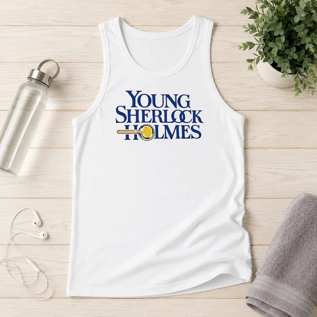 funny-young-sherlock-holmes-movie-logo-1985-film-tank-top Funny Young Sherlock Holmes Movie Logo 1985 Film Tank Top