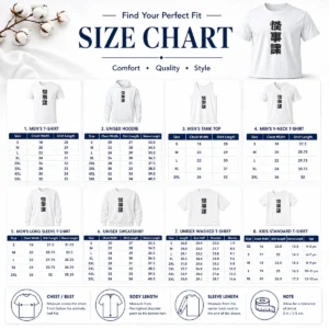 Size chart for Pretty Tetsuya Fujimi Kamen Rider Zeztz Dandadan Kaijika Japanese Kanji with measurements in inches and cm