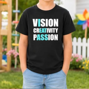 Original Vision Creativity Passion I Eat Ass Kids T Shirt in bright colors, short-sleeve cotton tee for children