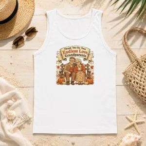 Pretty Grandparents Day Vintage Gratitude Family Tank Top