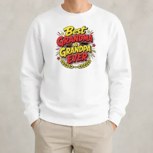 Perfect Pretty Grandparents Day Best Grandma Grandpa Ever Pop Art Sweater