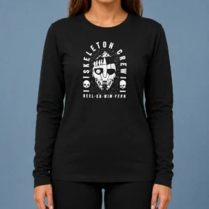 Official Neel KB Wim Fern Skeleton Crew Star Wars Jedi Master Jod Na Nawood long sleeve shirt in black with detailed graphic print
