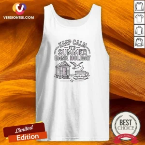 Premium Summer Bank Holiday Line Art UK Family Gatherings Tank Top