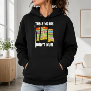 Awesome Equality No Human Is Illegal Science Is Real Fund Public Schools Protect Trans printed hoodie in black, unisex fit