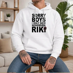 Good Nishimura Riki Enhypen Sorry Boys I Only Date Nishimura Riki Text Rose Hoodie