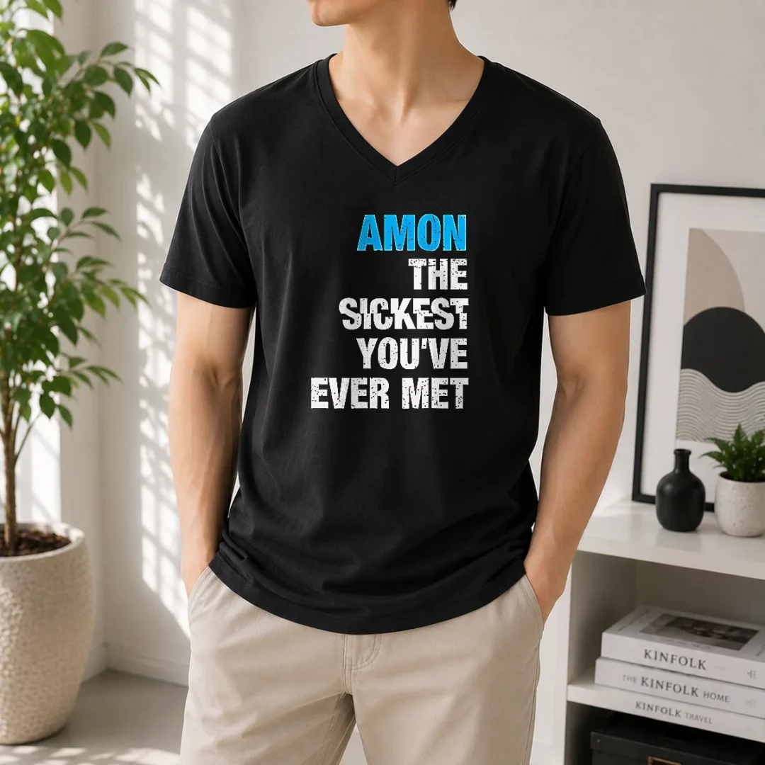 good-amon-the-sickest-you-ve-ever-met-v-neck-shirt Good Amon The Sickest You'Ve Ever Met V-Neck Shirt