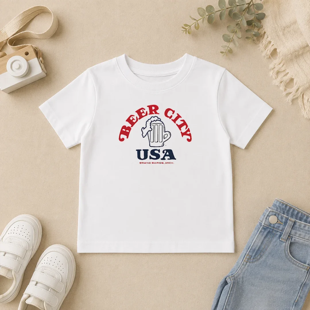 Good Awesome Beer City USA Grand Rapids Michigan Kids T Shirt Good Awesome Beer City USA Grand Rapids Michigan Kids T-Shirt
