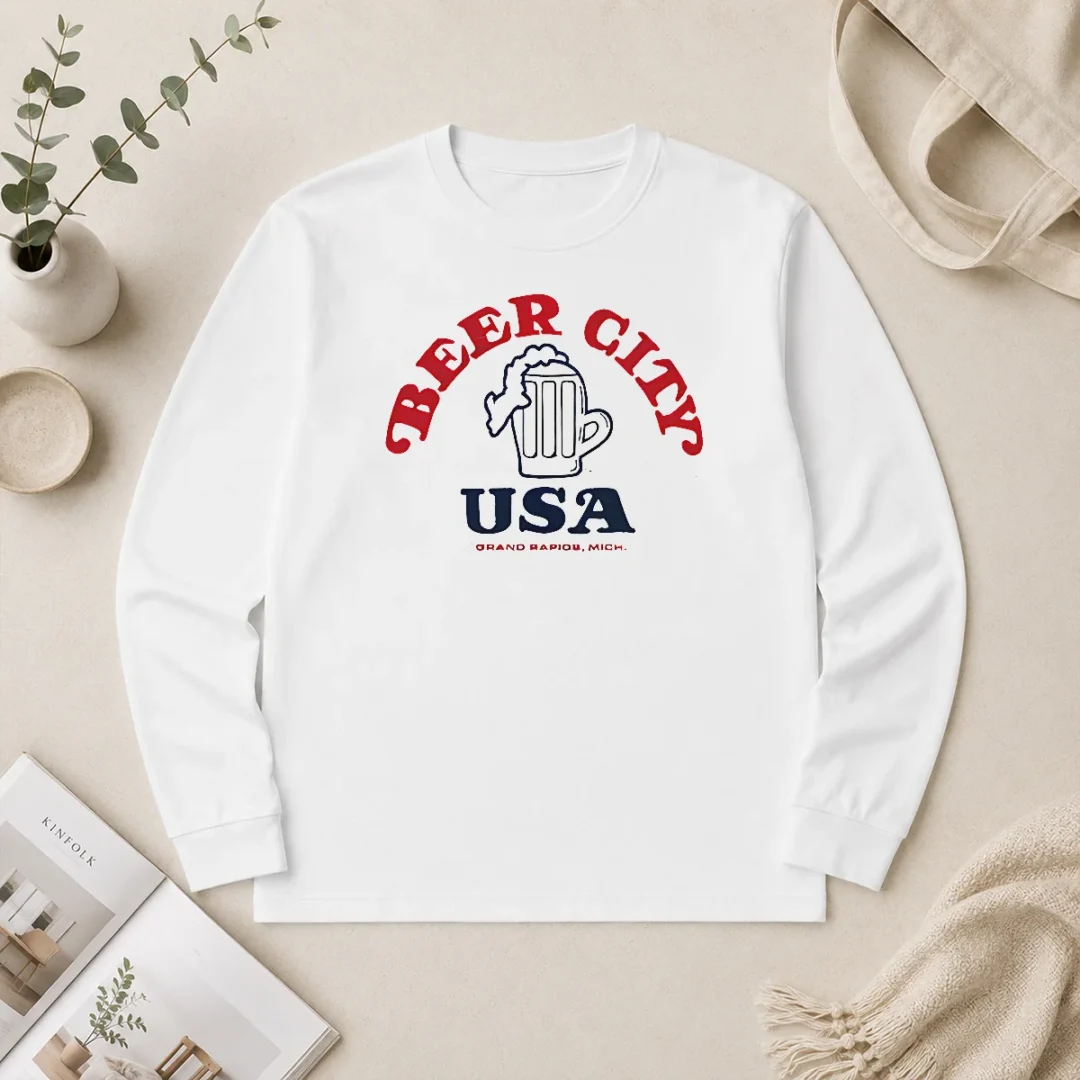 Good Awesome Beer City USA Grand Rapids Michigan Long Sleeve Shirt Good Awesome Beer City USA Grand Rapids Michigan Long Sleeve Shirt