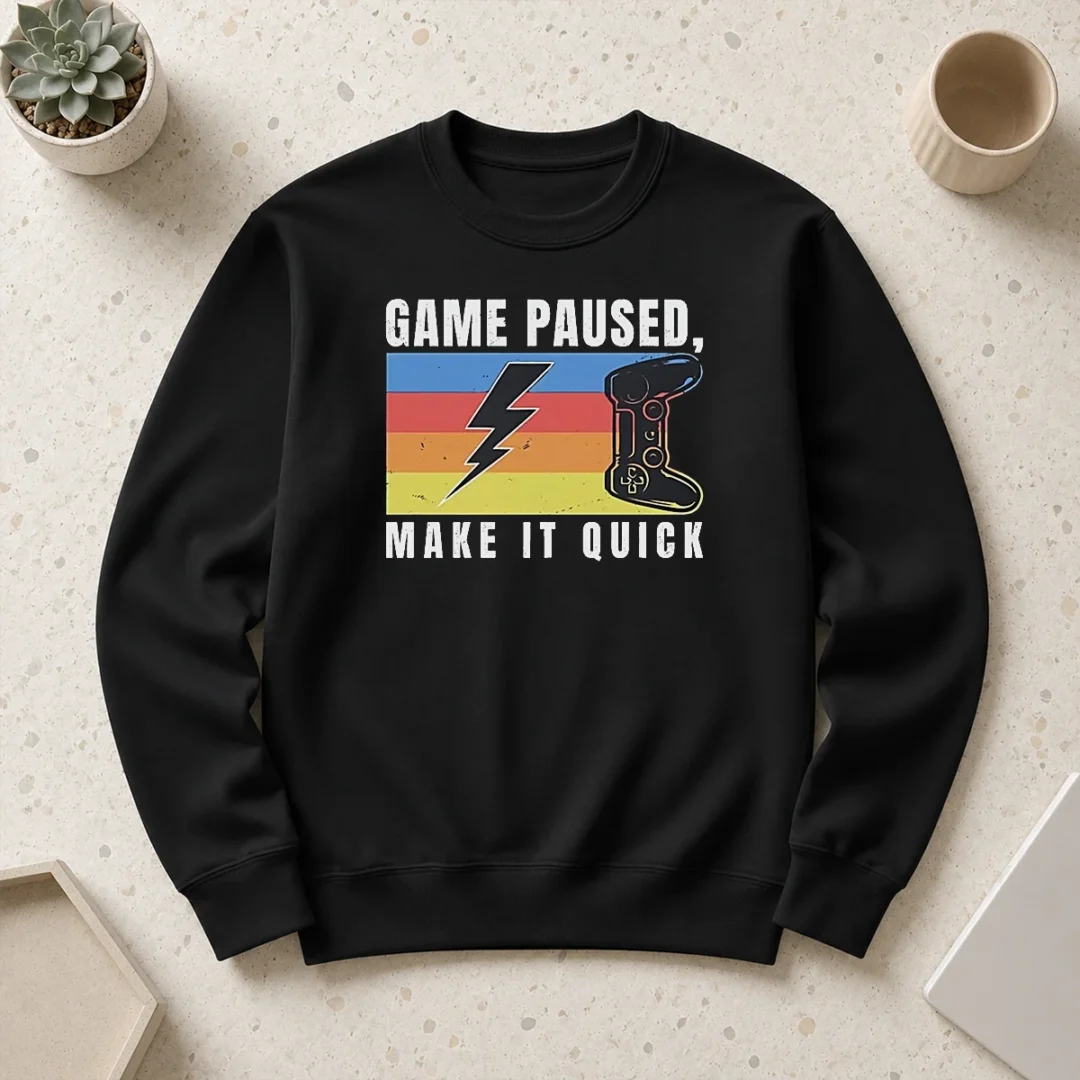 good-awesome-game-paused-make-it-quick-sweater Good Awesome Game Paused Make It Quick Sweater