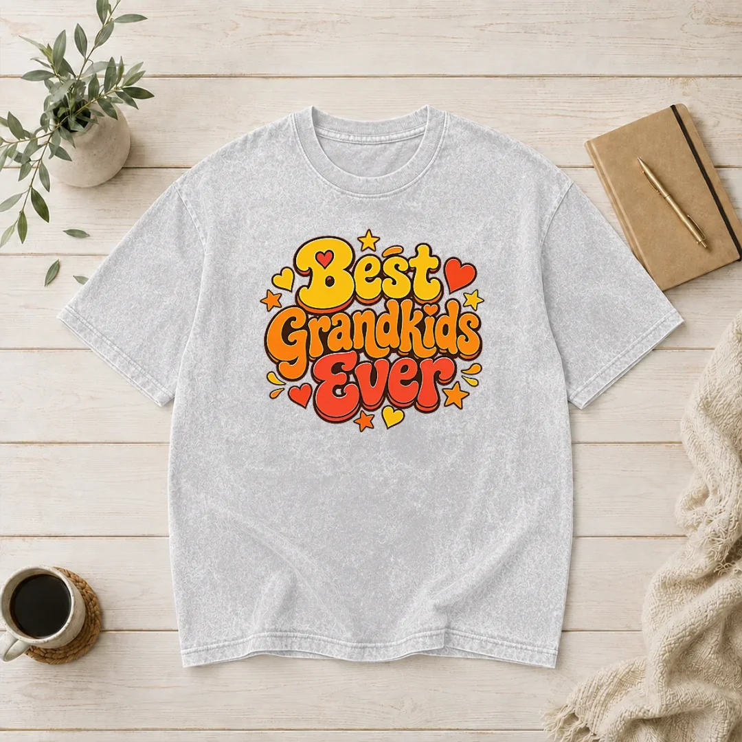 good-awesome-groovy-retro-grandkids-celebration-washed-t-shirt Good Awesome Groovy Retro Grandkids Celebration Washed T-Shirt
