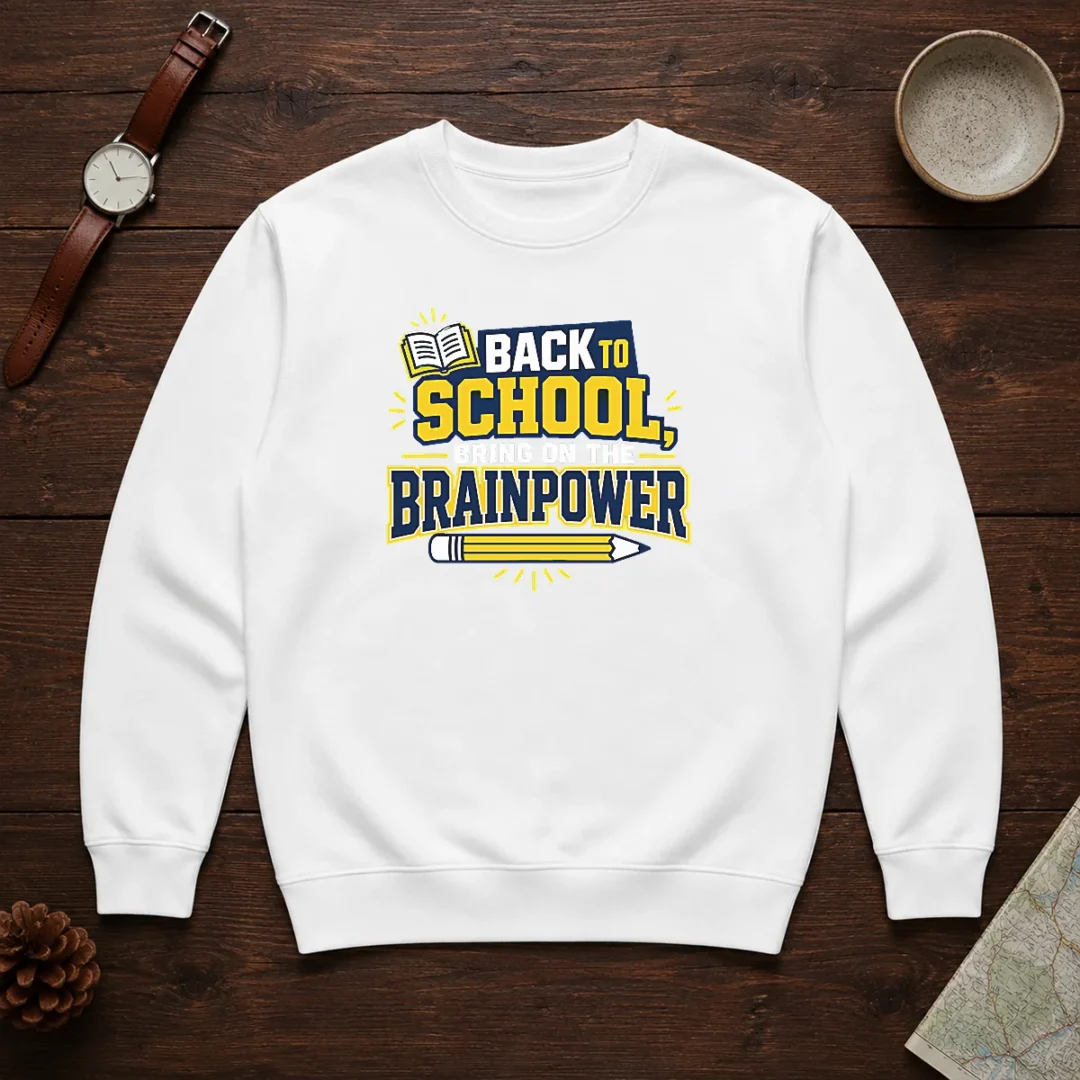 good-back-to-school-brainpower-typography-sweater Good Back To School Brainpower Typography Sweater