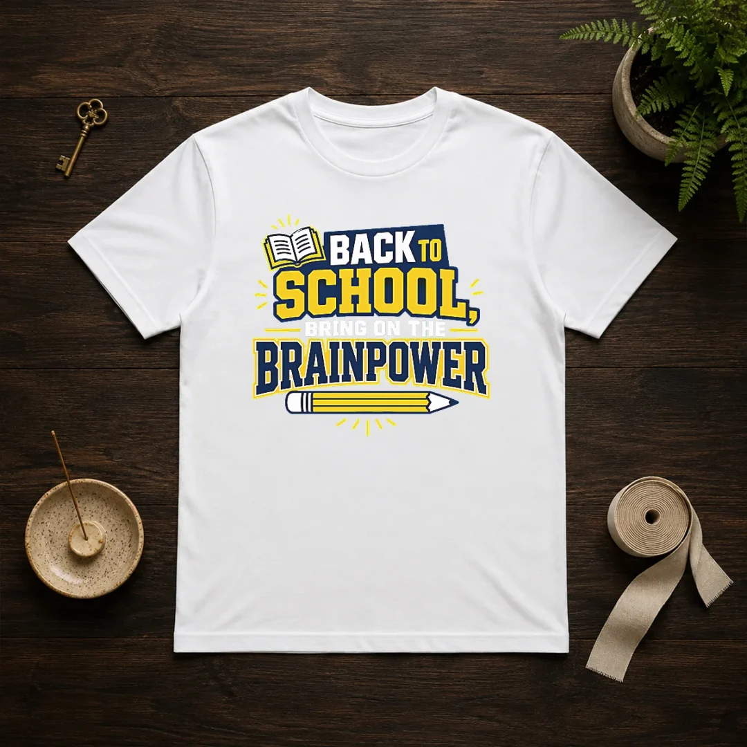 good-back-to-school-brainpower-typography-t-shirt-1 Good Back To School Brainpower Typography