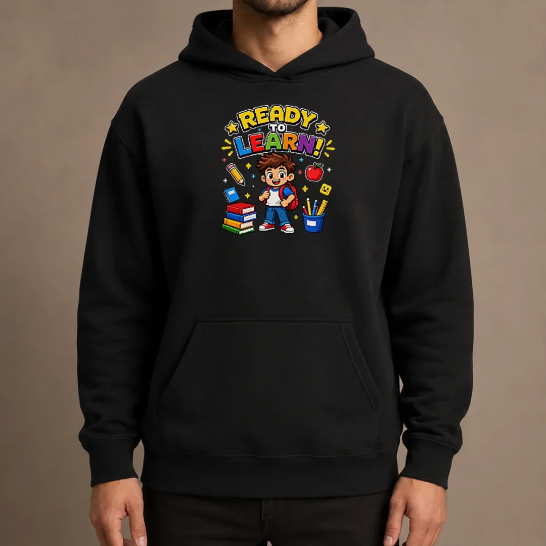 good-back-to-school-ready-to-learn-pixel-hoodie Good Back To School Ready To Learn Pixel Hoodie