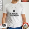 Good Bible Verse Sparrow Matthew 10 31 He Watches This One Too Christian Faith shirt optimized in black, featuring scripture and sparrow design