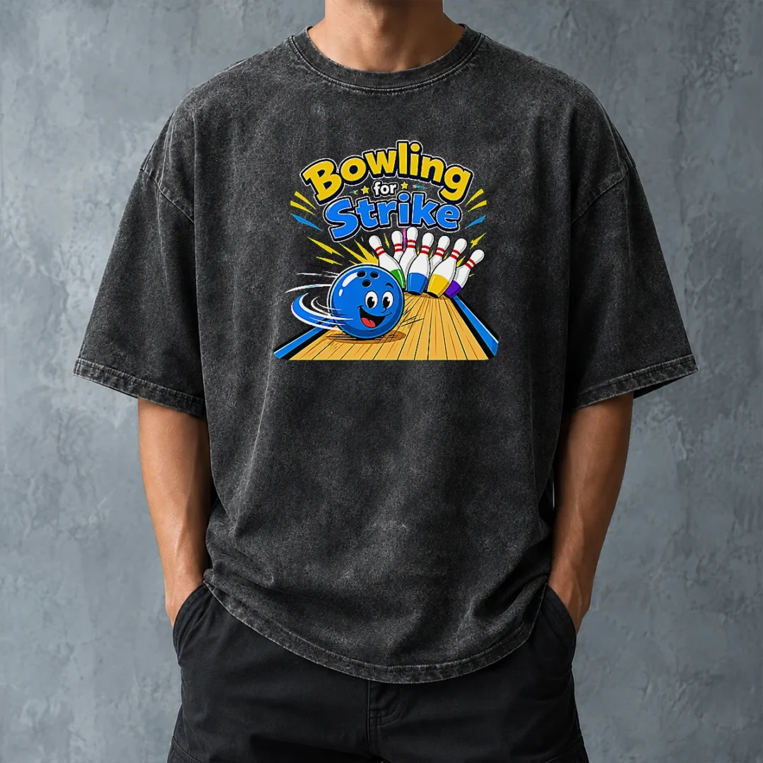 good-bowling-for-strike-fun-vector-washed-t-shirt-washed-tshirt Good Bowling For Strike Fun Vector Washed T Shirt in soft, vintage-style washed fabric