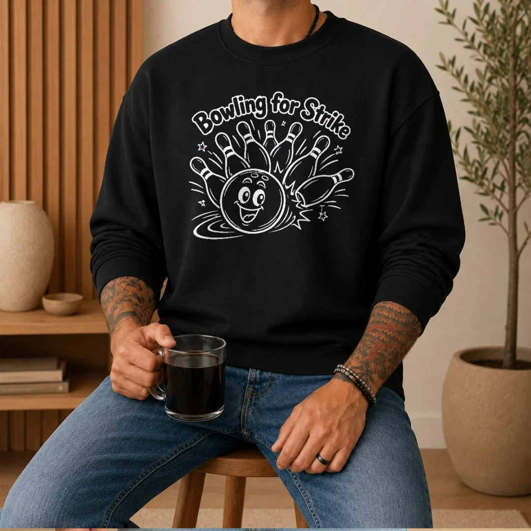 good-bowling-for-strike-line-art-sweater Good Bowling For Strike Line Art Sweater