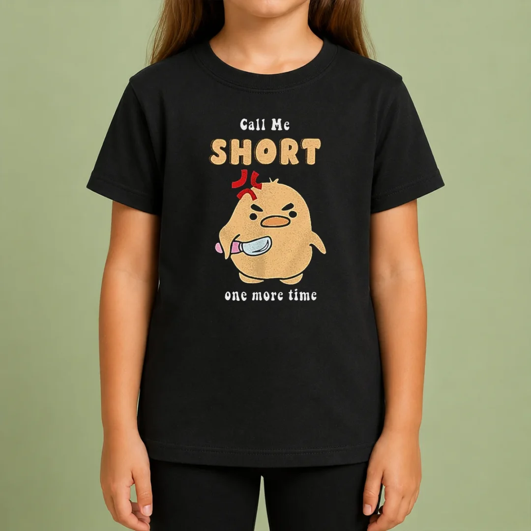 Good Call Me Short One More Time Cute Angry Bird With Knife Kids T Shirt Good Call Me Short One More Time Cute Angry Bird With Knife Kids T-Shirt