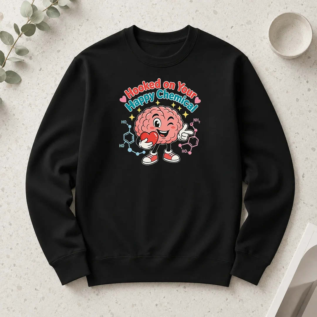 good-dopamine-love-brain-vector-for-couples-long-sleeve-shirt Good Dopamine Love Brain Vector For Couples Long Sleeve Shirt