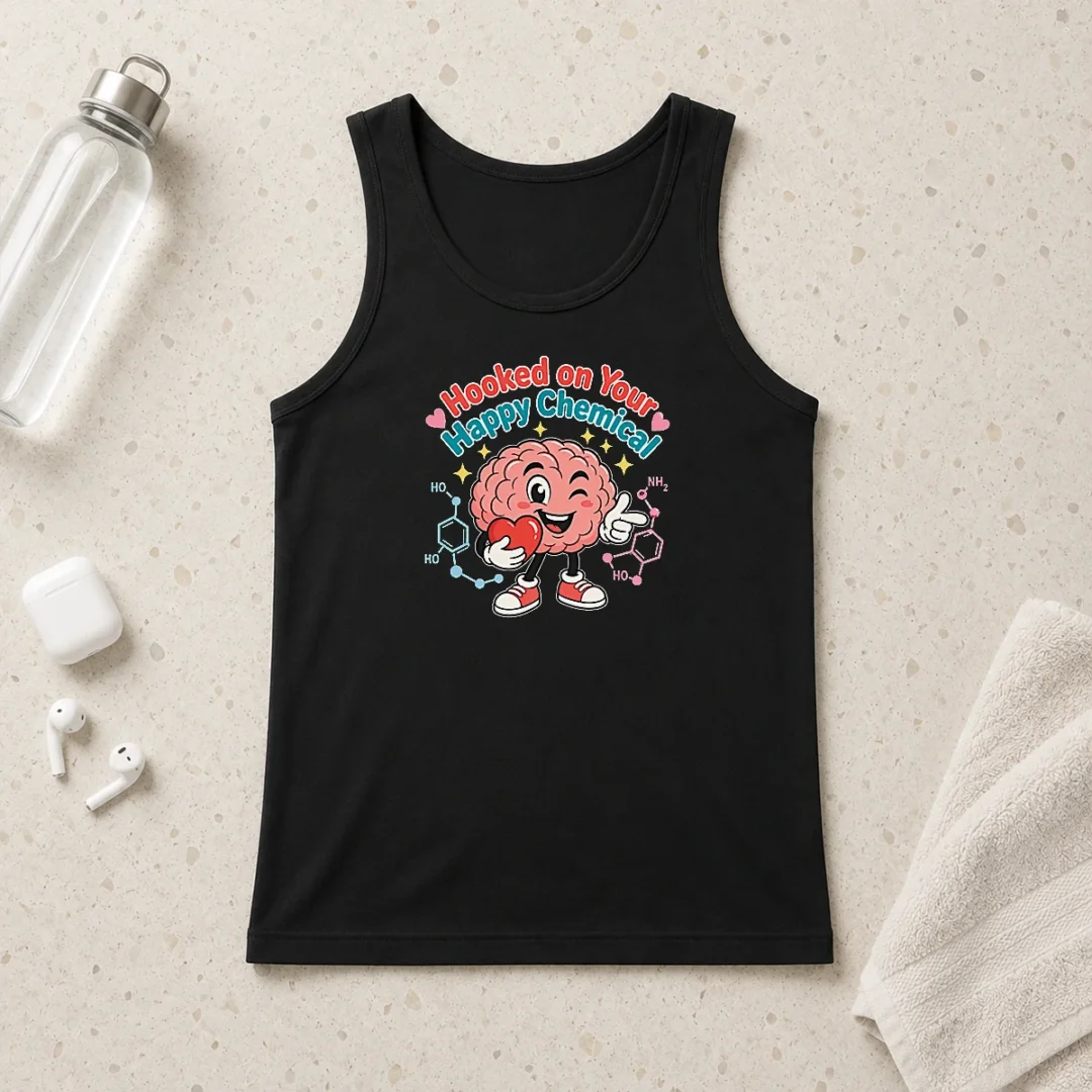 good-dopamine-love-brain-vector-for-couples-tank-top Good Dopamine Love Brain Vector For Couples Tank Top