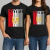 Good Egypt Flag Eagle Coat Of Arms t shirt front view showing detailed eagle emblem on a classic crew neck tee