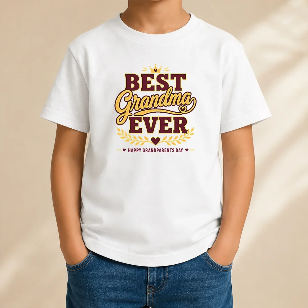 good-hot-grandparents-day-best-grandma-ever-typography-kids-t-shirt Good Hot Grandparents Day Best Grandma Ever Typography Kids T-Shirt
