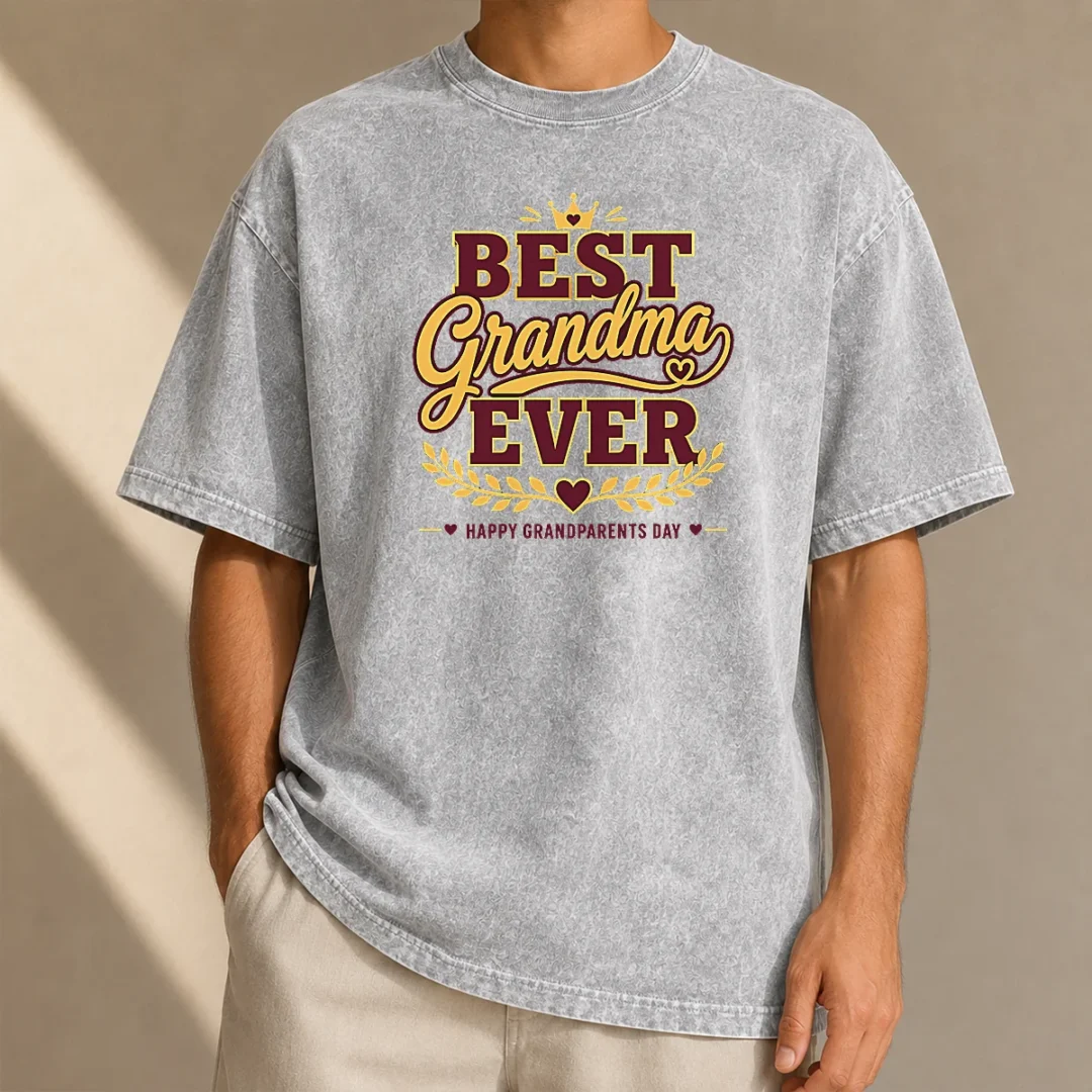 good-hot-grandparents-day-best-grandma-ever-typography-washed-t-shirt Good Hot Grandparents Day Best Grandma Ever Typography Washed T-Shirt
