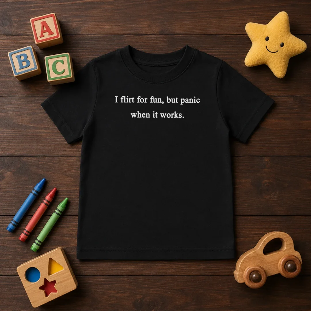 good-i-flirt-for-fun-but-panic-when-it-works-kids-t-shirt Good I Flirt For Fun But Panic When It Works Kids T-Shirt