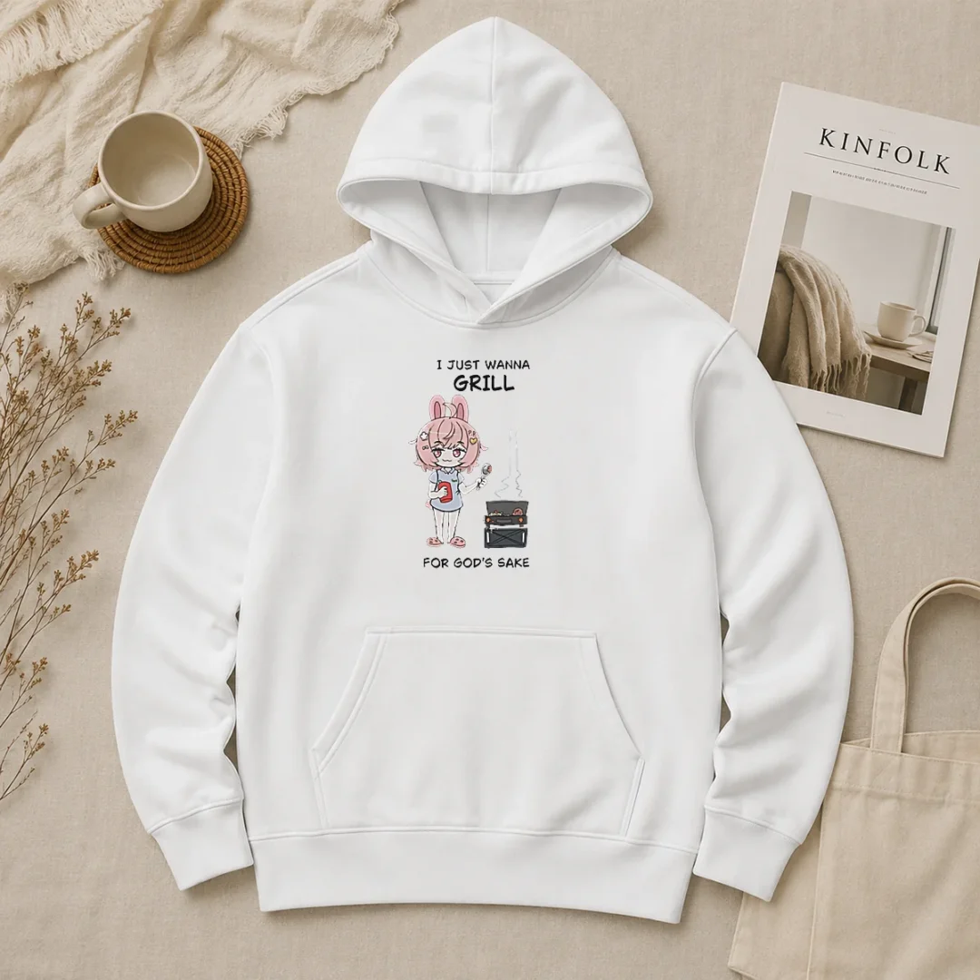 Good I Just Wanna Grill For God'S Sake Anime Bunny Girl Hoodie Good I Just Wanna Grill For God'S Sake Anime Bunny Girl Hoodie