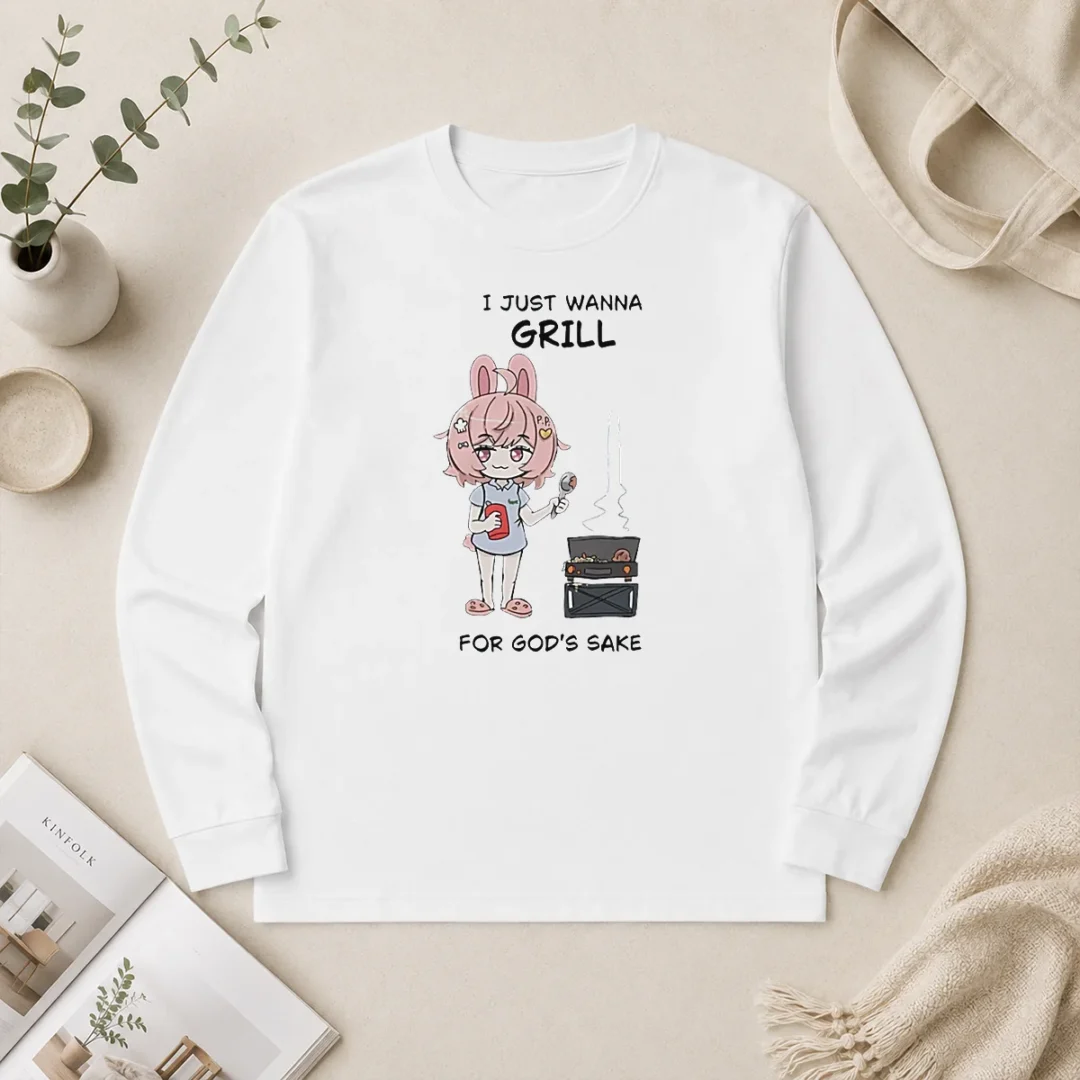 Good I Just Wanna Grill For God'S Sake Anime Bunny Girl Long Sleeve Shirt Good I Just Wanna Grill For God'S Sake Anime Bunny Girl Long Sleeve Shirt