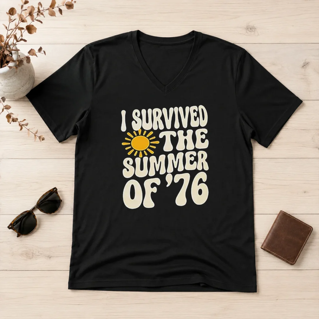 good-i-survived-the-summer-of-76-1976-vintage-v-neck-shirt Good I Survived The Summer Of 76 1976 Vintage V-Neck Shirt