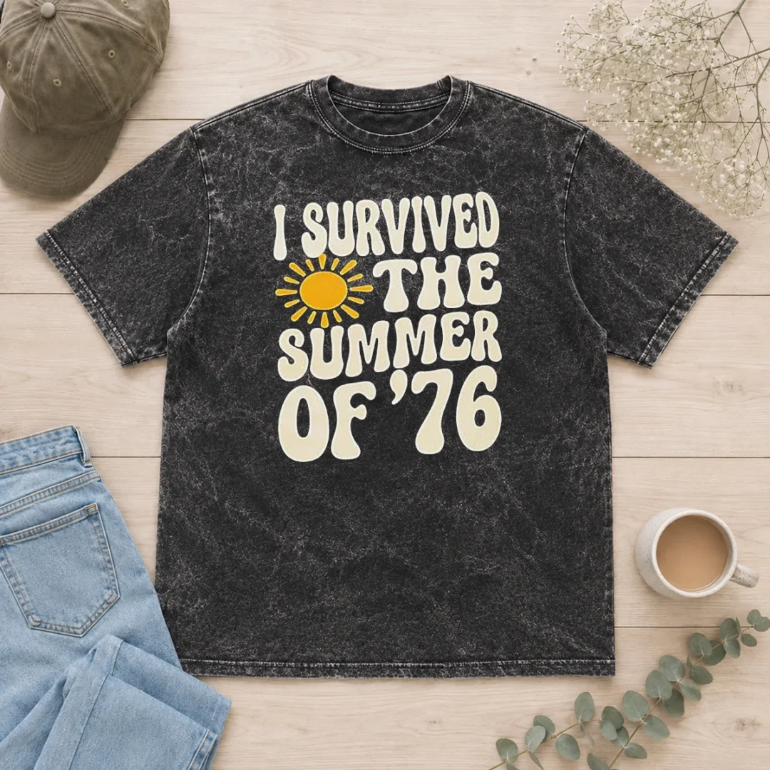 good-i-survived-the-summer-of-76-1976-vintage-washed-t-shirt Good I Survived The Summer Of 76 1976 Vintage Washed T-Shirt