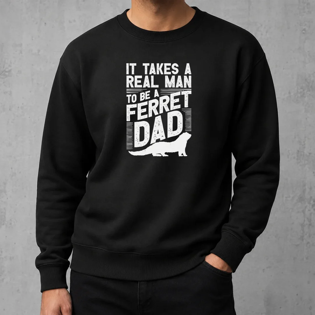good-it-takes-a-real-man-to-be-a-ferret-dad-pet-owner-sweater Good It Takes A Real Man To Be A Ferret Dad Pet Owner Sweater