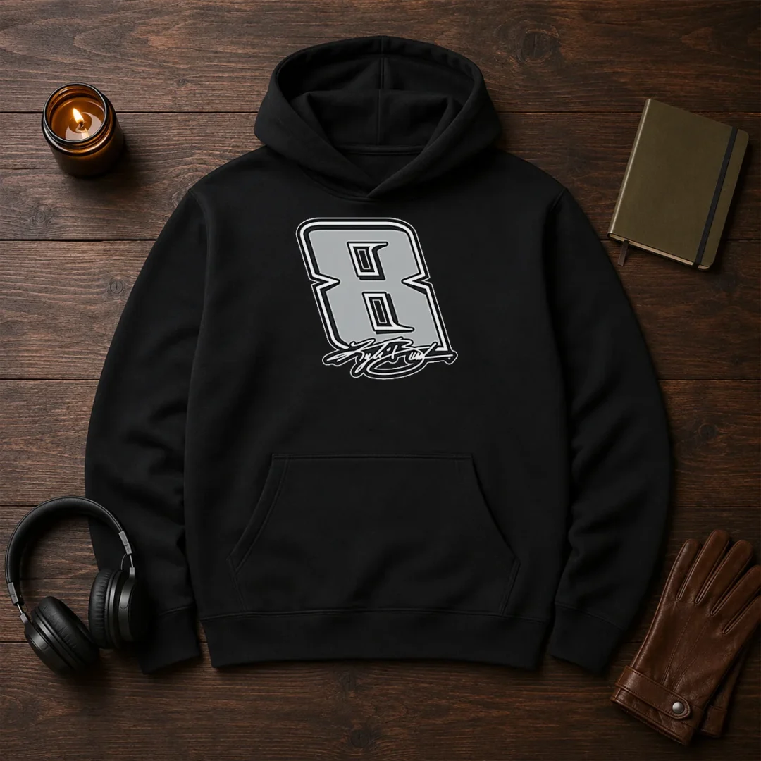 good-kyle-busch-black-no-8-signature-hoodie Good Kyle Busch Black No 8 Signature Hoodie