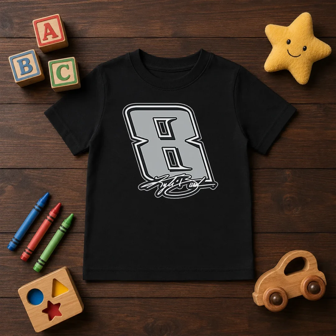 good-kyle-busch-black-no-8-signature-kids-t-shirt Good Kyle Busch Black No 8 Signature Kids T-Shirt