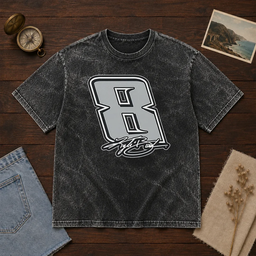good-kyle-busch-black-no-8-signature-washed-t-shirt Good Kyle Busch Black No 8 Signature Washed T-Shirt