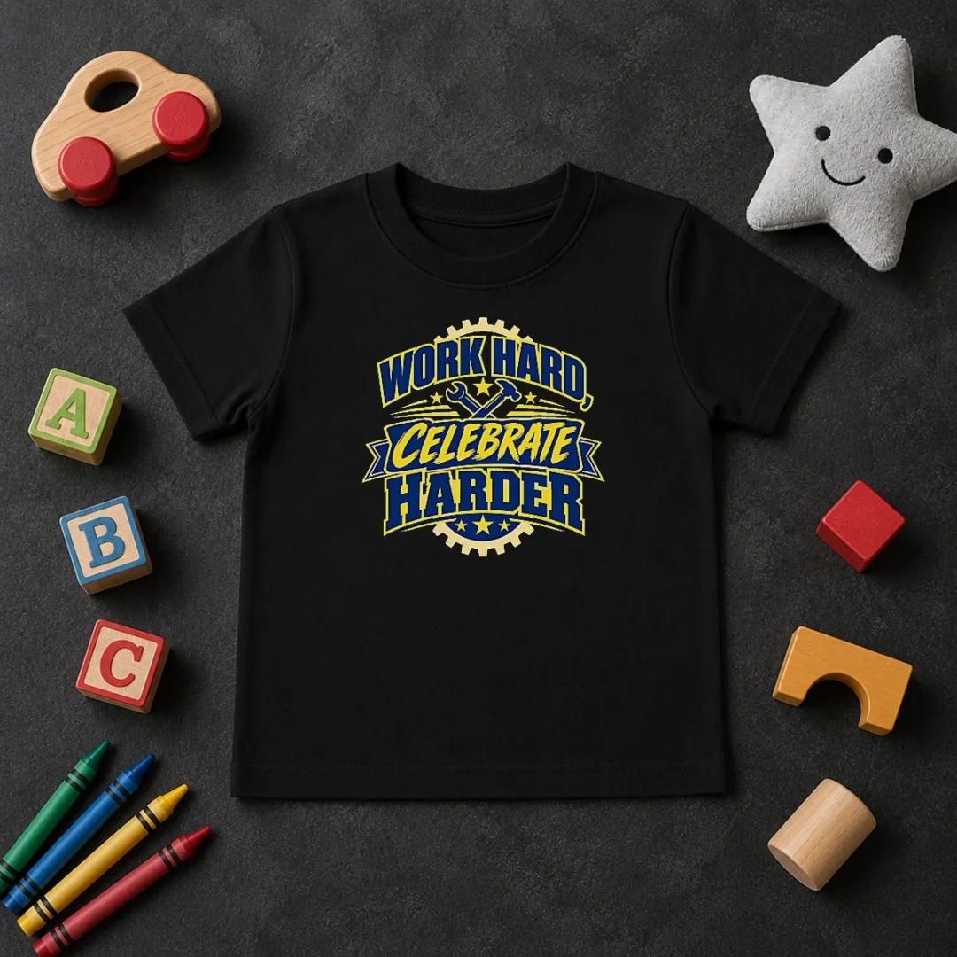 Good Labour Day Work Hard Celebrate Harder Vector Kids T Shirt Good Labour Day Work Hard Celebrate Harder Vector Kids T-Shirt