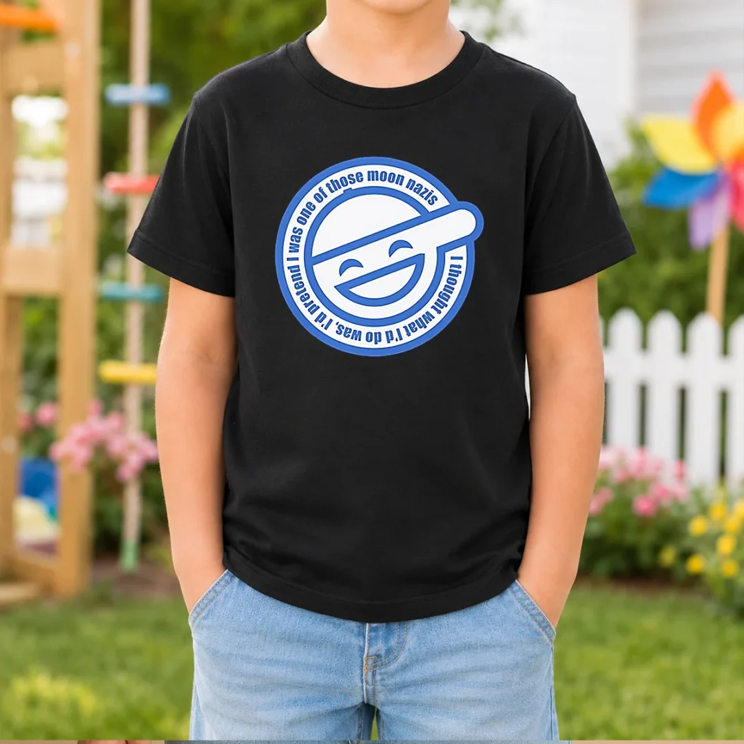 good-laughing-man-ghost-in-the-shell-i-was-one-of-those-moon-nazis-i-thought-what-i-d-do-was-kids-t-shirt Good Laughing Man Ghost In The Shell I Was One Of Those Moon Nazis I Thought What I'D Do Was kids t shirt in white with bold graphic print