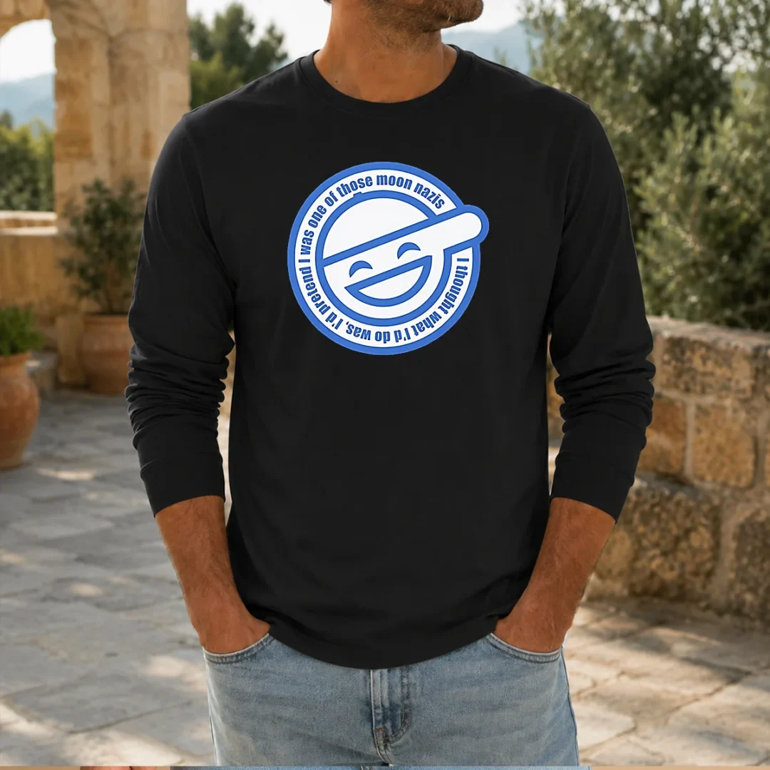 good-laughing-man-ghost-in-the-shell-i-was-one-of-those-moon-nazis-i-thought-what-i-d-do-was-long-sleeve-shirt Good Laughing Man Ghost In The Shell I Was One Of Those Moon Nazis I Thought What I'D Do Was long sleeve shirt, front view on white background
