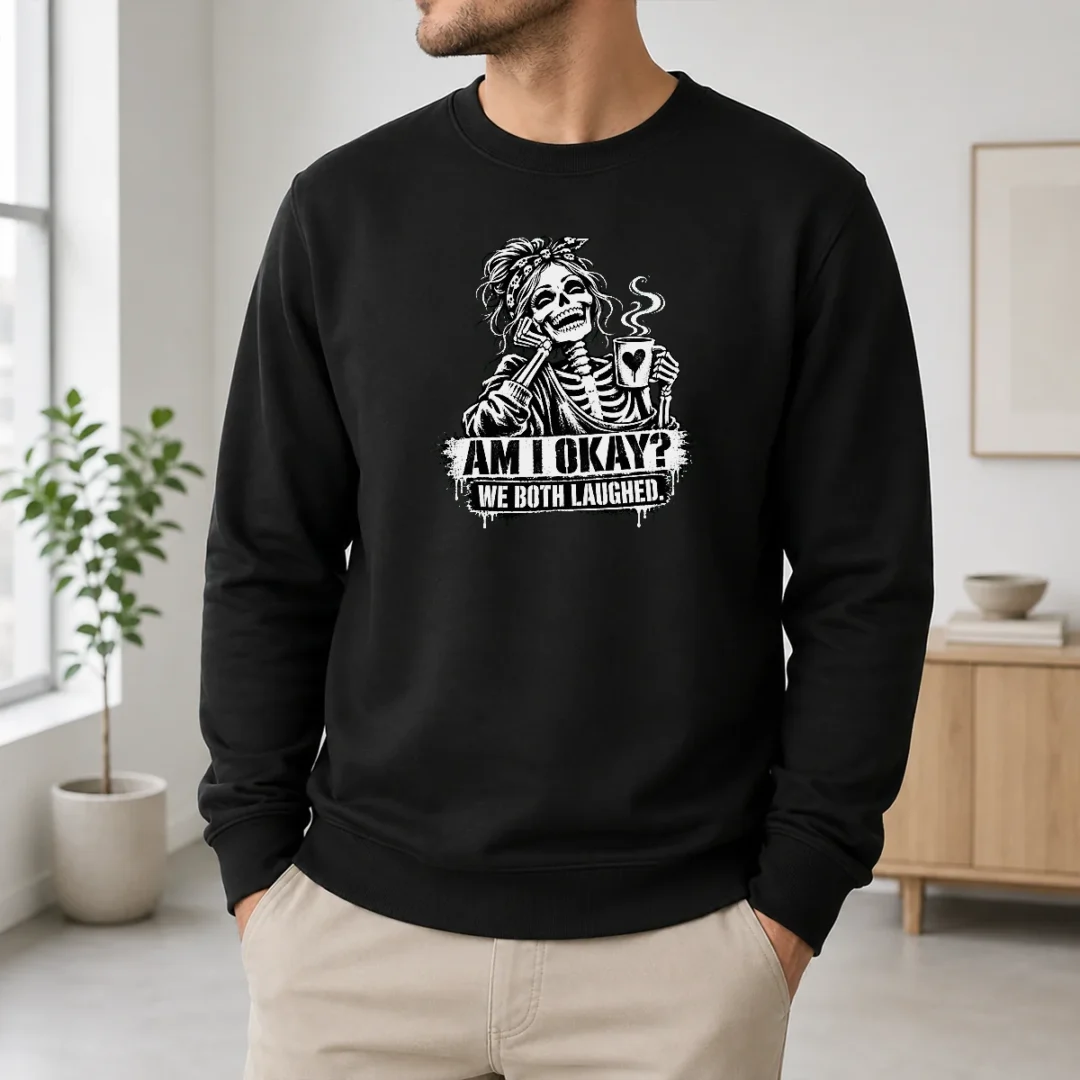 Good Nice Humorous Skeleton Girl Coffee Quote Halloween Sweater Good Nice Humorous Skeleton Girl Coffee Quote Halloween Sweater