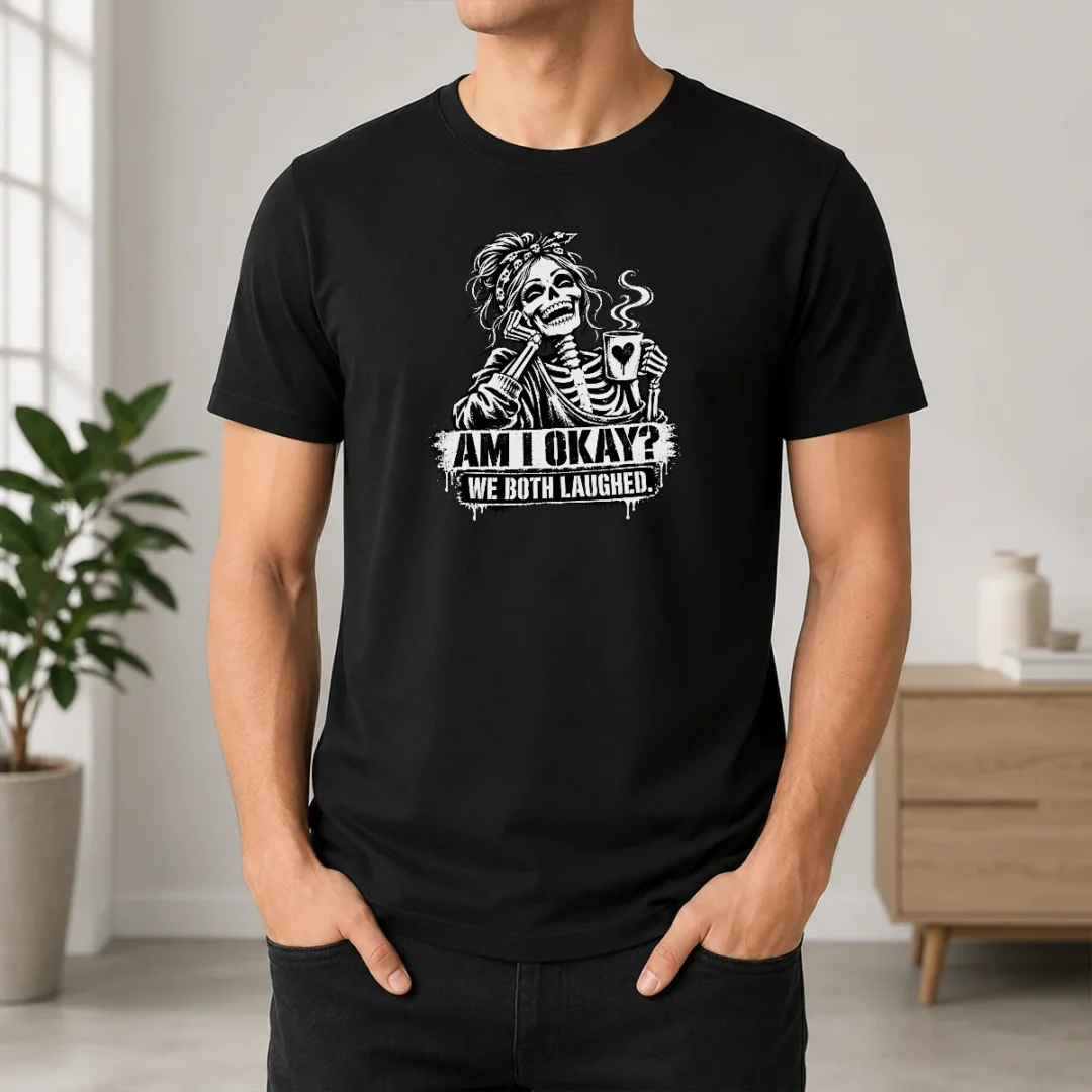 Good Nice Humorous Skeleton Girl Coffee Quote Halloween t shirt Good Nice Humorous Skeleton Girl Coffee Quote Halloween