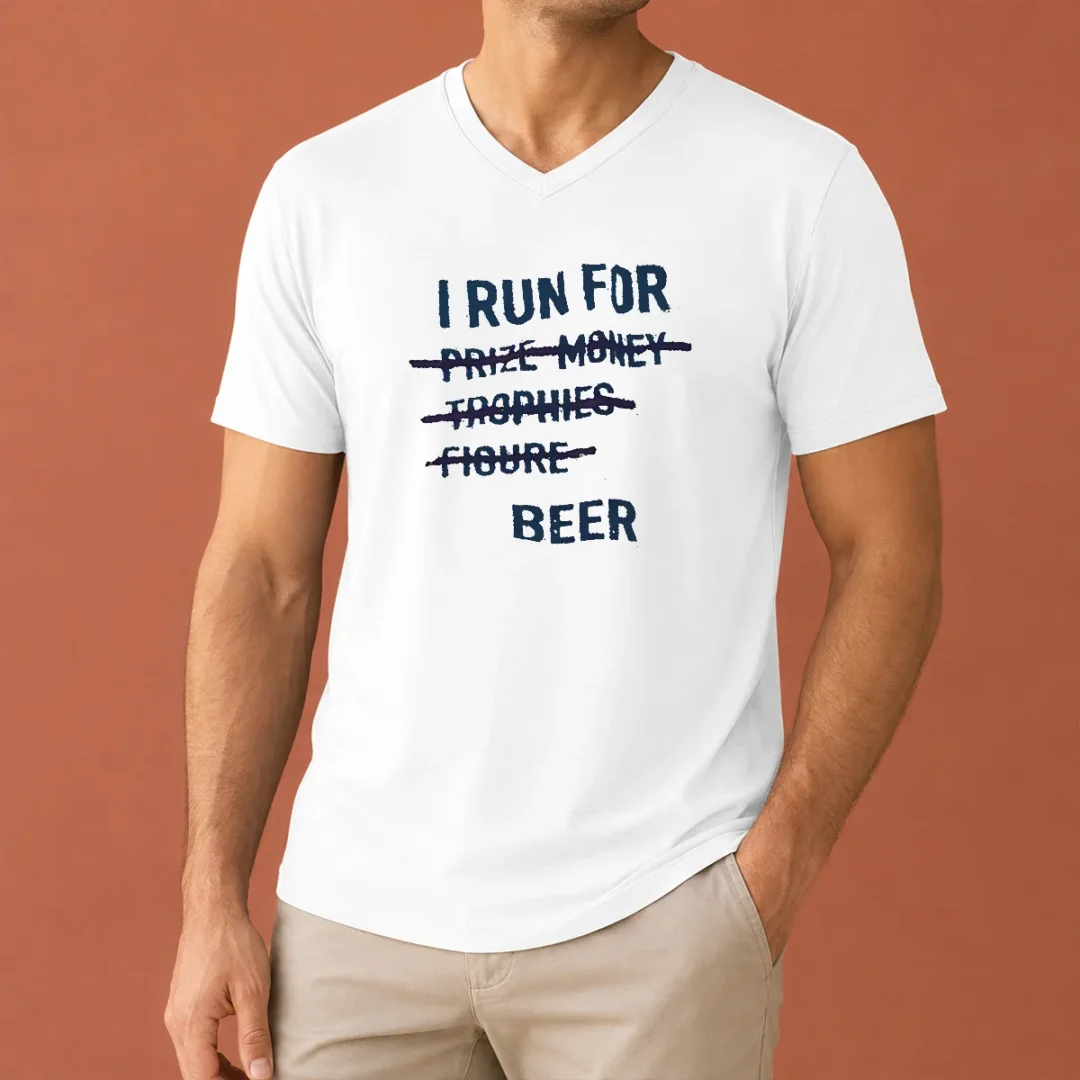 good-nice-i-run-for-prize-monkey-trophies-figure-beer-v-neck-shirt Good Nice I Run For Prize Monkey Trophies Figure Beer V-Neck Shirt