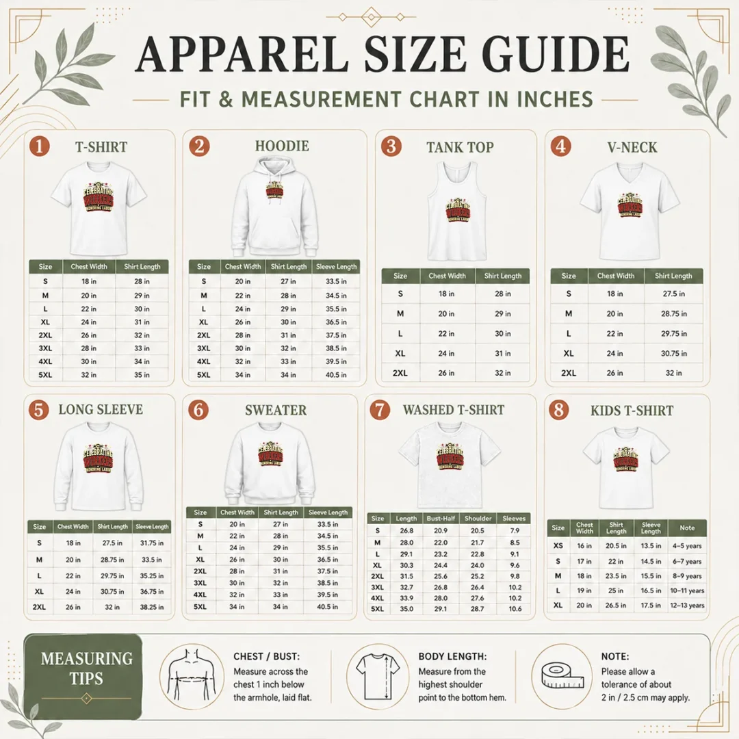 good-nice-labour-day-pride-celebrating-workers-retro-distresse-size-chart Size chart for Good Nice Labour Day Pride Celebrating Workers Retro Distresse with measurements in inches and cm