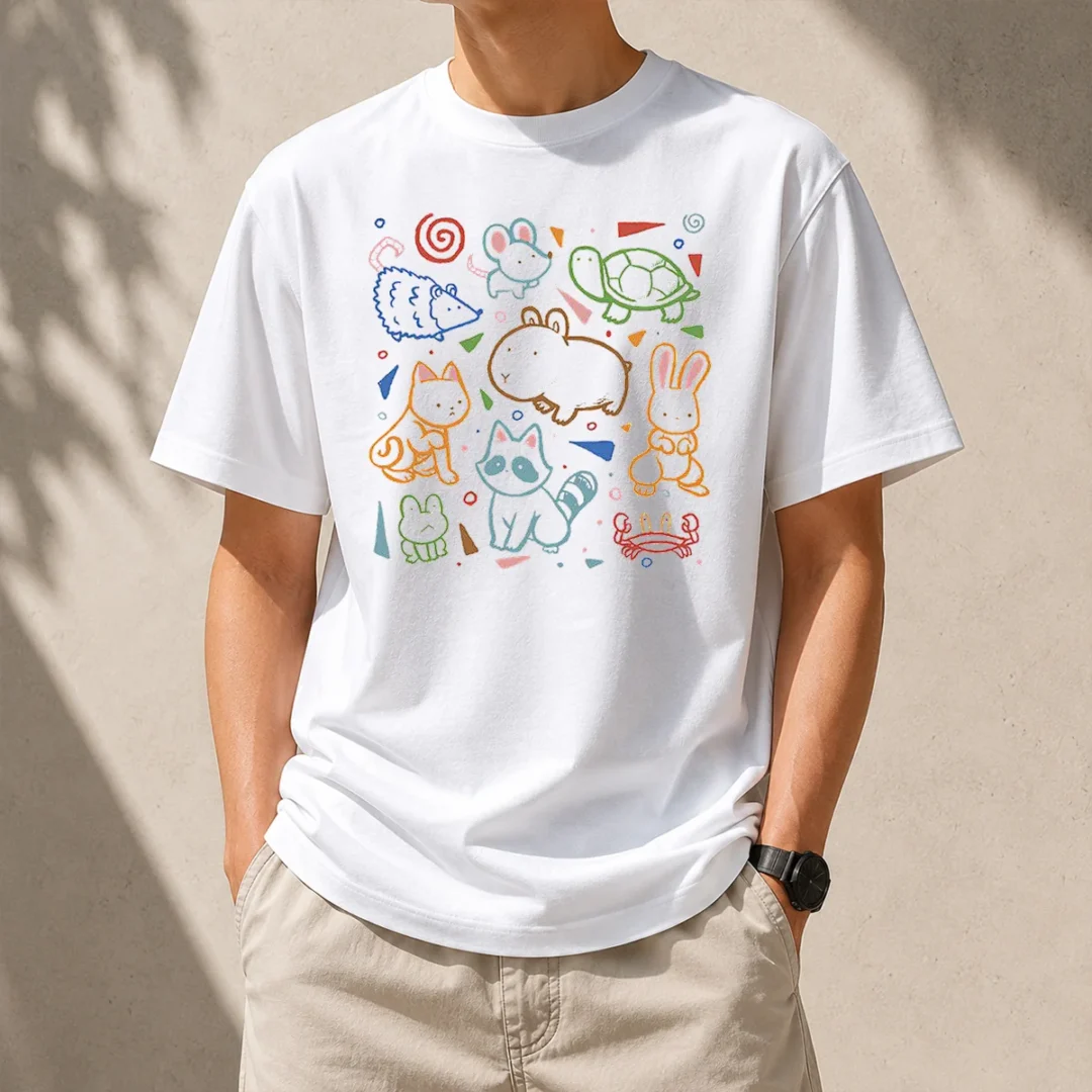 good-official-animals-t-shirt-1 Good Official Animals t shirt featuring a comfortable cotton crew neck design with vibrant animal graphics