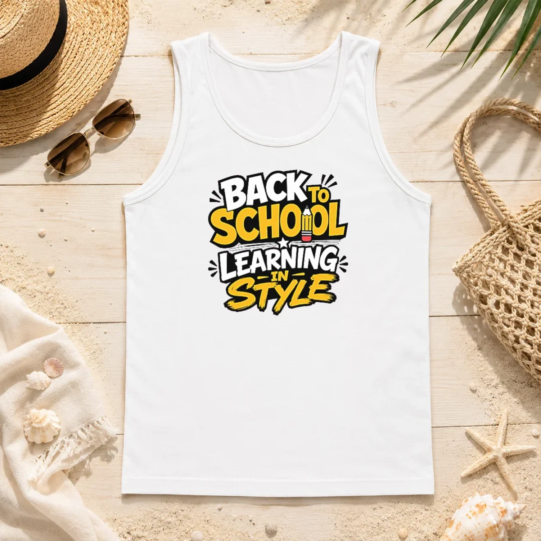 Good Official Back To School Learning In Style Silhouette Tank Top Good Official Back To School Learning In Style Silhouette Tank Top