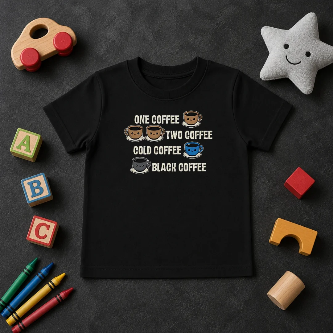 Good One Coffee Two Coffee Kids T Shirt Good One Coffee Two Coffee Kids T-Shirt