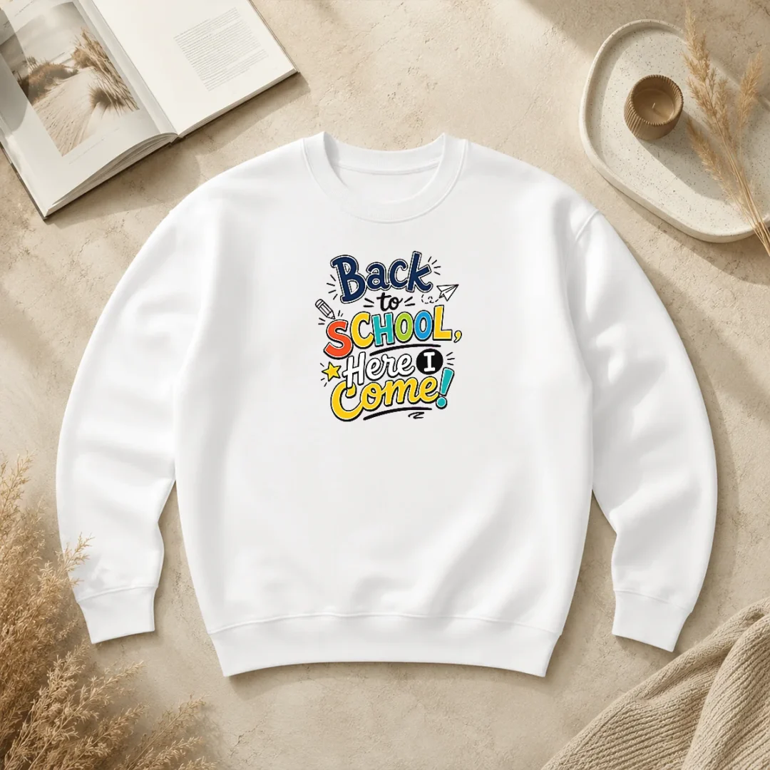 Good Premium Back To School Here I Come Line Art Sweater Good Premium Back To School Here I Come Line Art Sweater
