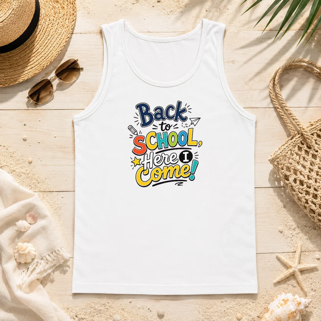 Good Premium Back To School Here I Come Line Art Tank Top Good Premium Back To School Here I Come Line Art Tank Top