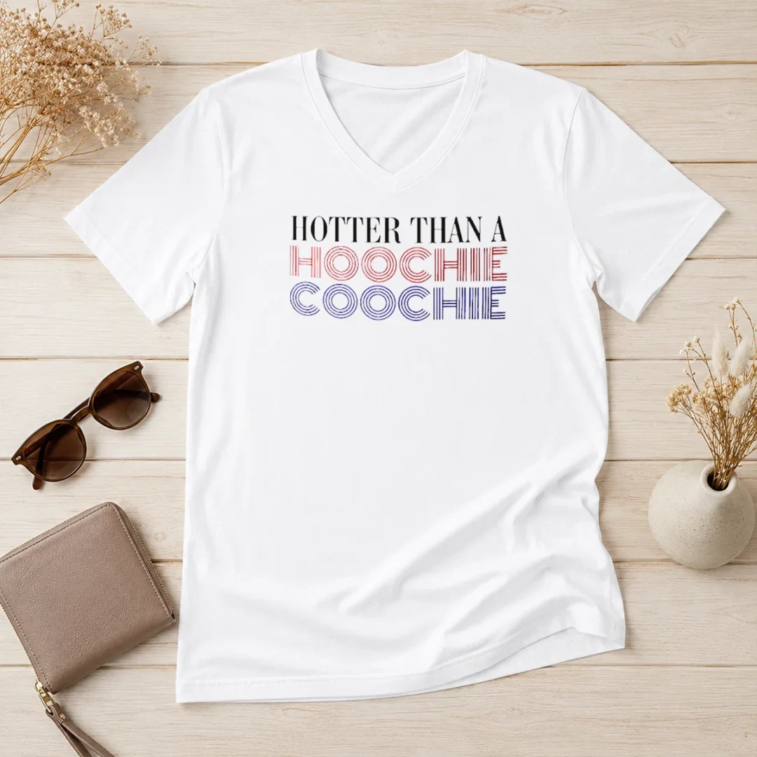 good-pretty-hotter-than-a-hoochie-coochie-v-neck-shirt Good Pretty Hotter Than A Hoochie Coochie V-Neck Shirt