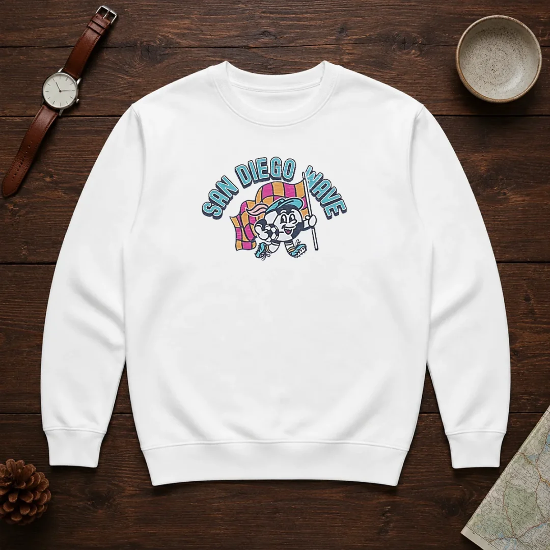 good-san-diego-wave-mascot-soccer-ball-character-sweater Good San Diego Wave Mascot Soccer Ball Character Sweater